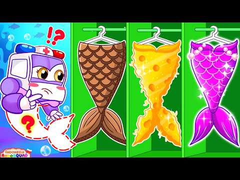 Robo Memilih Ekor Putri Duyung Mana 🧜‍♀️✨ RoboSquad Kartun Anak