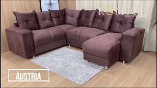 Sofá de Canto Áustria Marrom