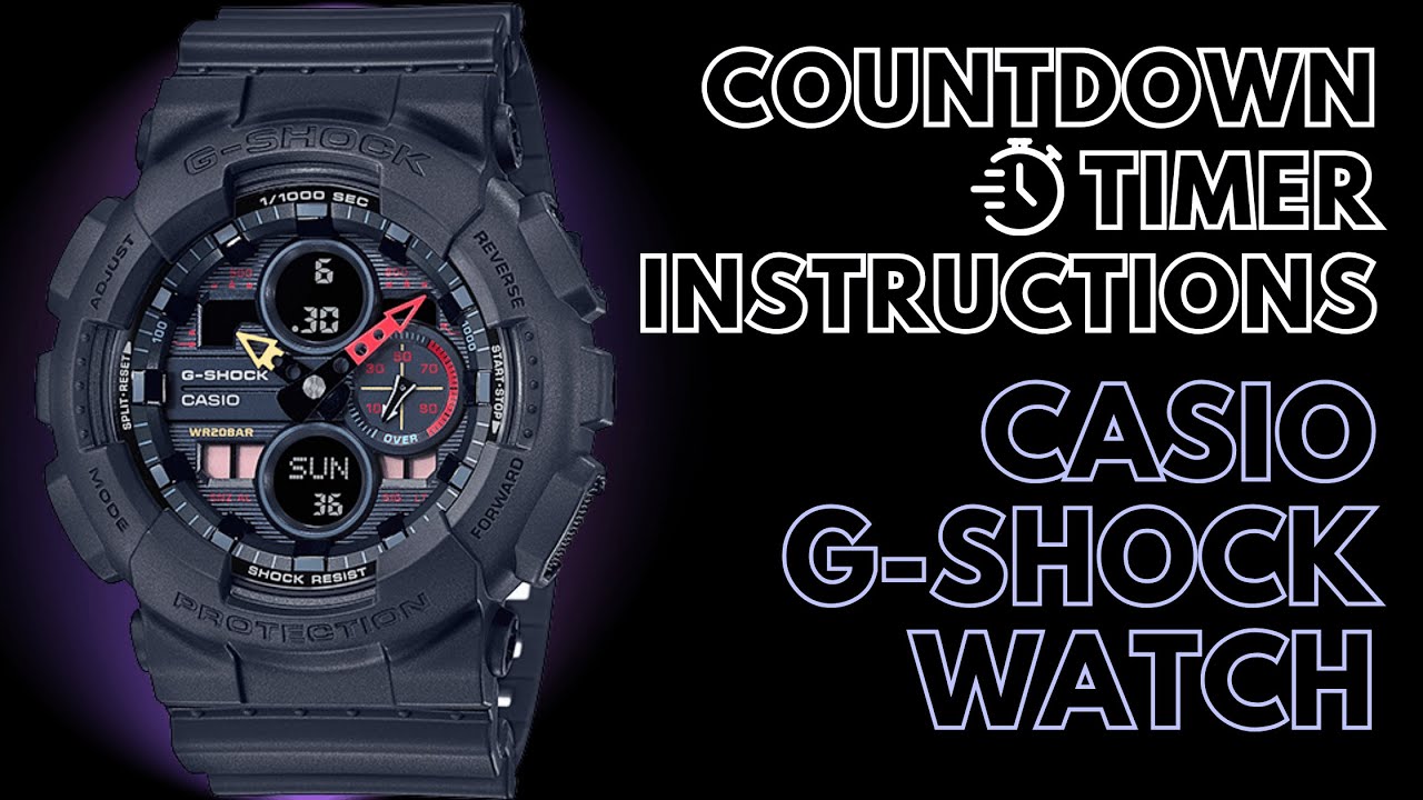 Casio G-Shock Countdown Timer Instructions | How to use the Stopwatch ...