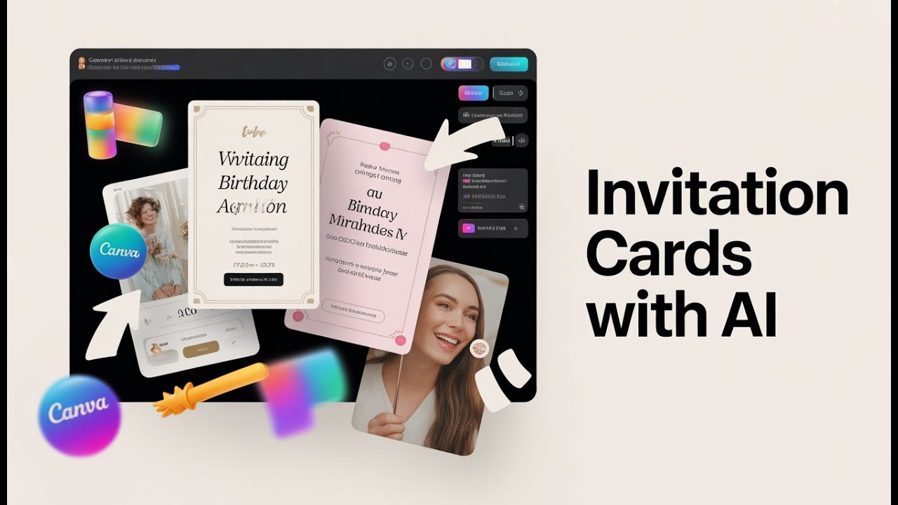 How to Create Invitation Cards Using Canva AI | Step-by-Step Tutorial