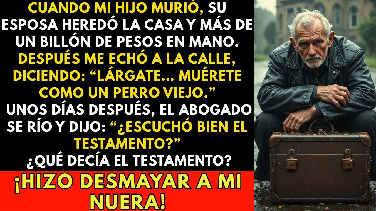 Cuando murió mi hijo, mi nuera me echó con más de mil millones de pesos… y acabó rogándome