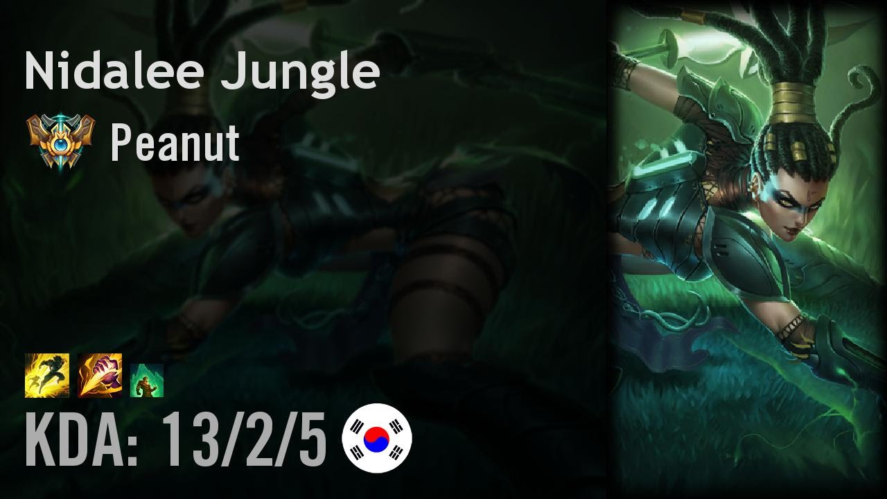 Nidalee Jungle vs Graves - Peanut - KR Challenger Patch 6.15