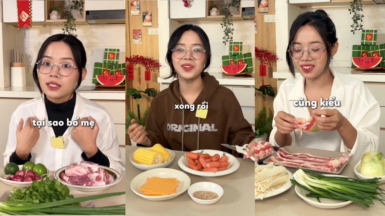 Vào bếp làm thịt heo chiên giòn, xúc xích ngô phô mai và bò cuộn nấm sốt nước tương cùng Ely