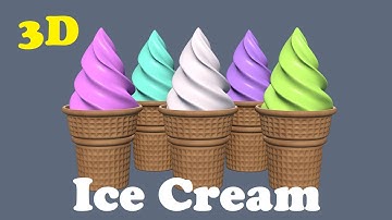 Ice Cream 3D Models Collection. Created in Blender.