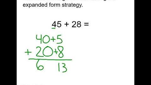 2.NBT.5 add two digit numbers using the expanded form strategy