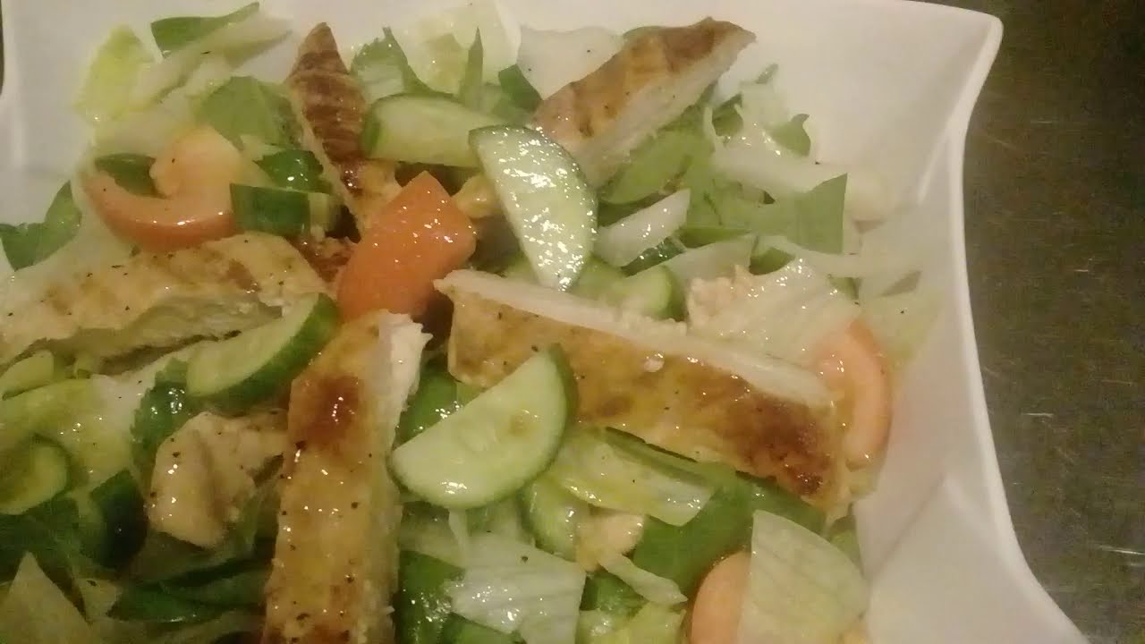 GRILLED #CHICKENSALAD dinner recipe - YouTube
