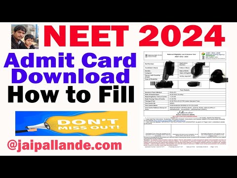 neet 2024 admit card download | How to fill admit card details of neet 2024