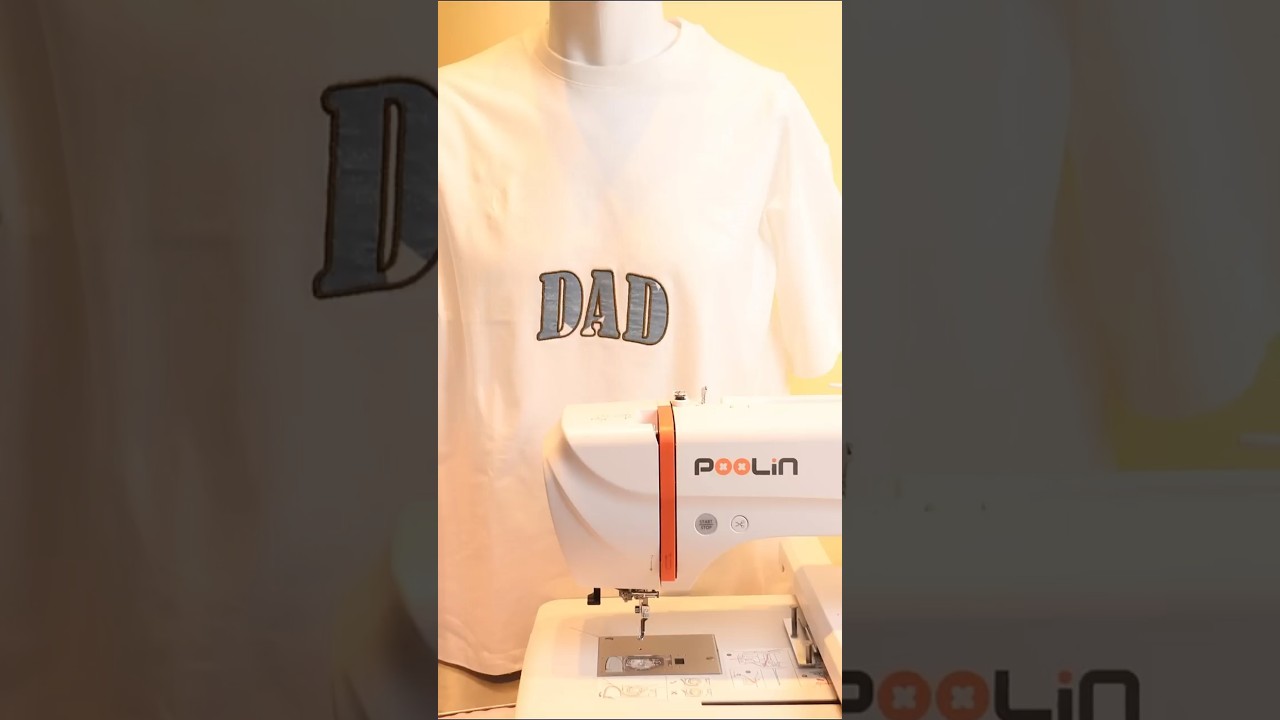 A special gift for dad!Our embroidery machine crafted this fun ‘DAD’ appliqué tee with love.# shorts