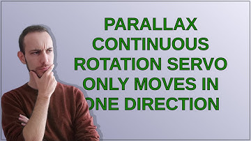 Raspberrypi: Parallax continuous rotation servo only moves in one direction