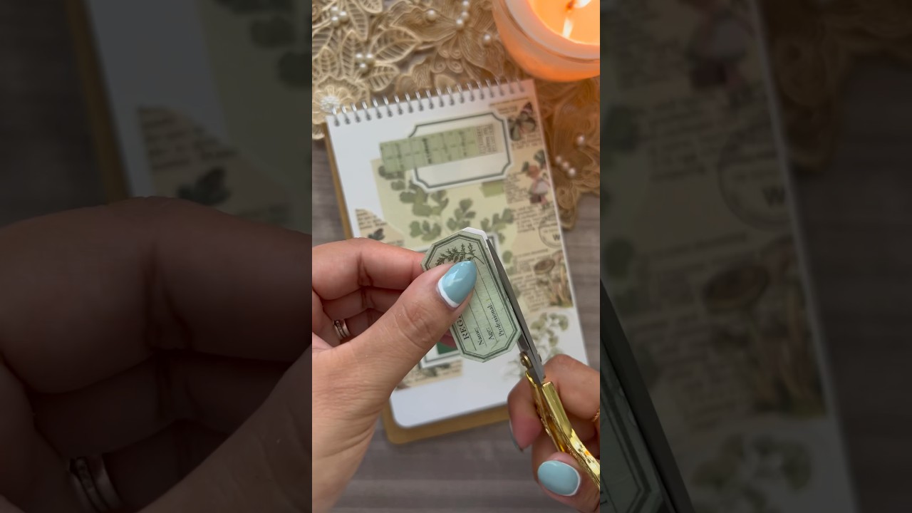 Nature theme 🌱#vintagejournal #journal #asmr #scrapbooking