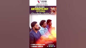 UPSC CSE 2026 Anthropology Optional | New Batch Started at Vishnu IAS Academy