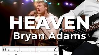 Bryan Adams  Heaven  bass Cover  Tabs