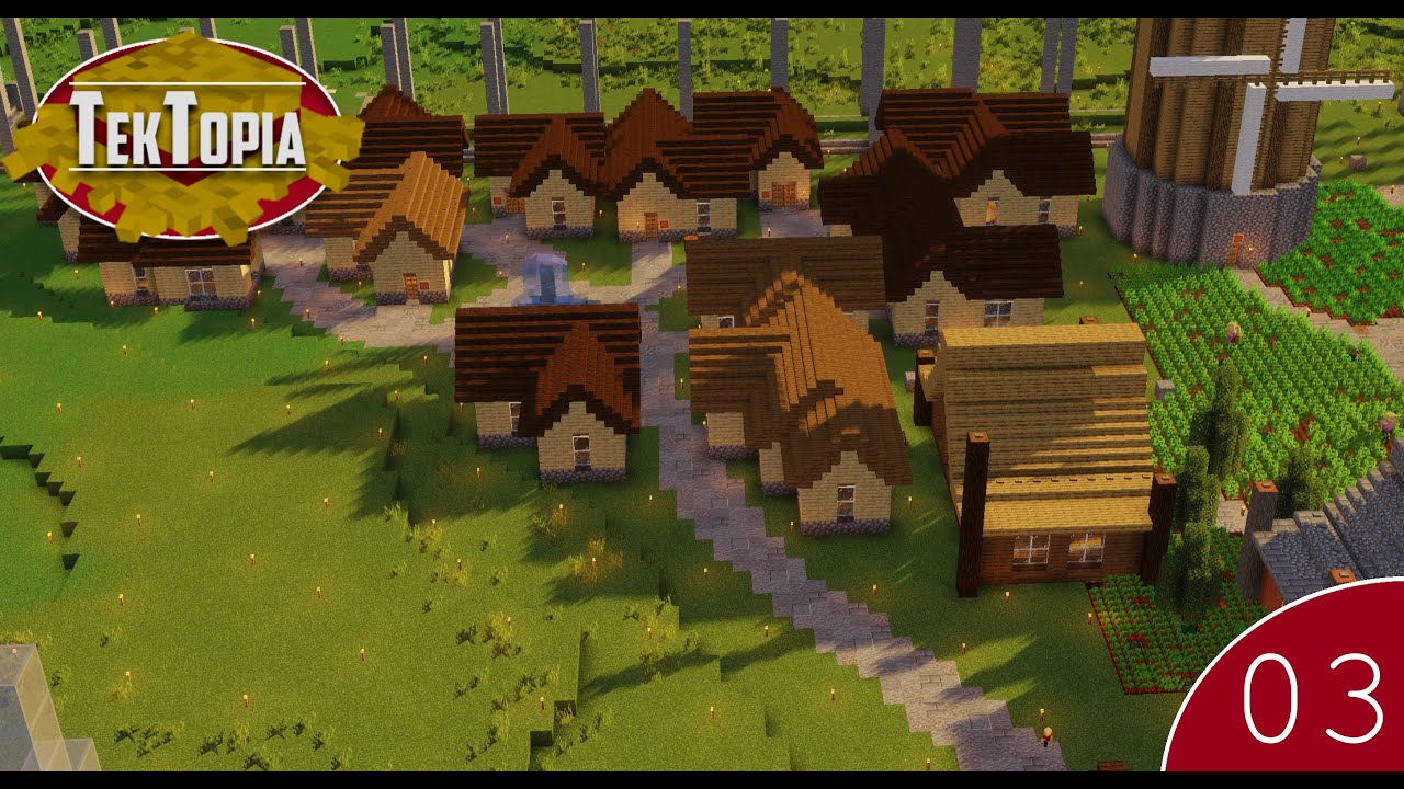 Tektopia 3: Episode 3 - Villager homes!