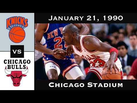 Full Game: Jordan & Ewing Battle at the Stadium | Knicks vs Bulls (January 21, 1990)
