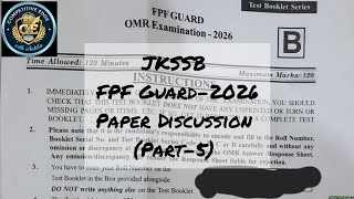 JKSSB FPF GUARD-2026 PAPER DISCUSSION (Part-5) II JKSSB EXAMS 