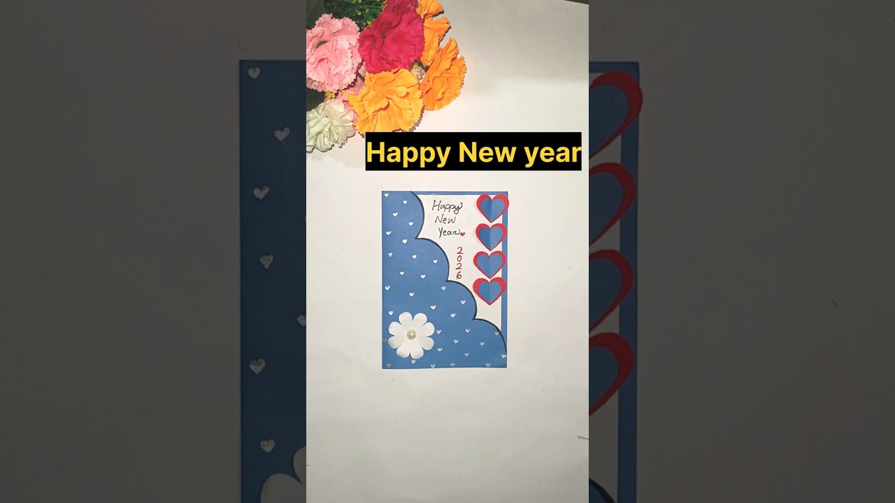 &bull; New Year Greetings Card 2026 ✨ Best DIY Gift Idea in 1 Min! #shorts #craft