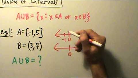 Intermediate Algebra - Unions of Intervals - Example 1