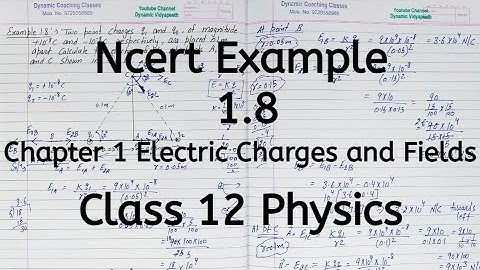 Ncert Example 1.8, Chapter 1, Electric Charges and Fields, Class 12 Physics