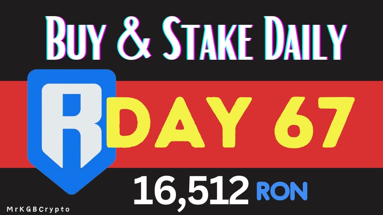 RONIN TOKEN Ron Token Daily Buys & Staking Journeys - DAY 67