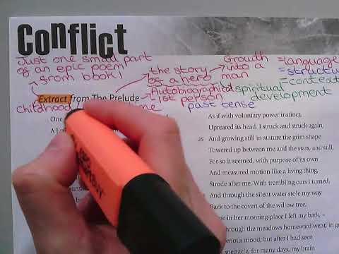 GCSE Edexcel Poetry Collection B Extract from the Prelude - YouTube