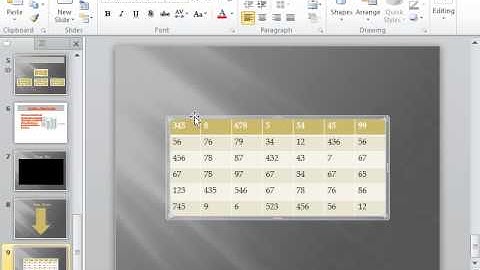 PowerPoint 2010 Move a Table
