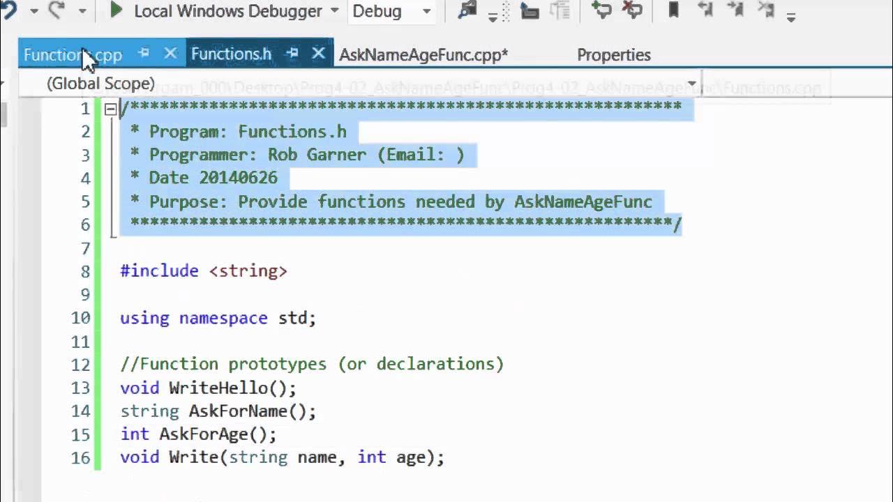 C++ Multi File Programs - YouTube