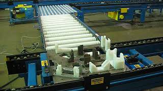 Video AW52 with lift transfer and stationary transfer (I.T.E. Conveyors)