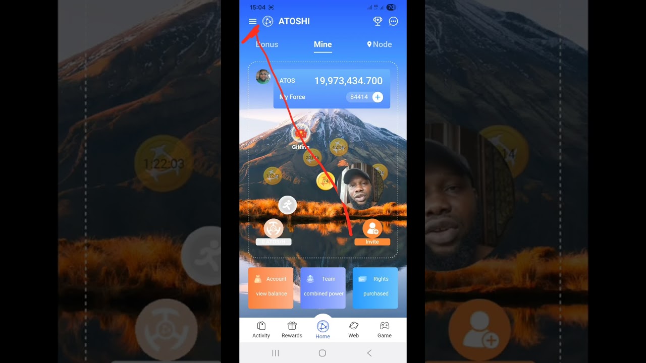 How to check and withdraw your ATOSHI monthly allocation and how to do KYC and mine