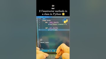 2 Constructor methods in a class in Python 🌟#constructor #method #class #python #youtubeshorts