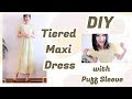 DIY Tiered Maxi Dress / 手作り ファッション * ティアードロングワンピースの作り方 / 옷만들기 / Costura / Sewing Tutorialㅣmadebyaya