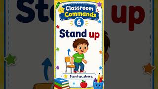 10 Classroom Commands in English | Easy English #englishvocabulary #englishforcommunication
