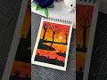 oil pastels വെച്ച് ഒരു evening sunset വരച്ചാലോ?🌅 #shortsfeed #painting #diy #shorts |Flower Fairy|