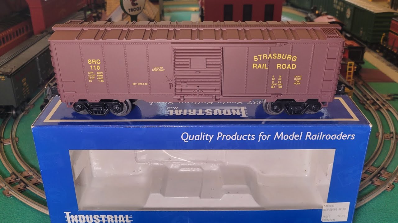 Industrial Rail Strasburg Railroad 105 Tuscan Boxcar Rare Custom Run