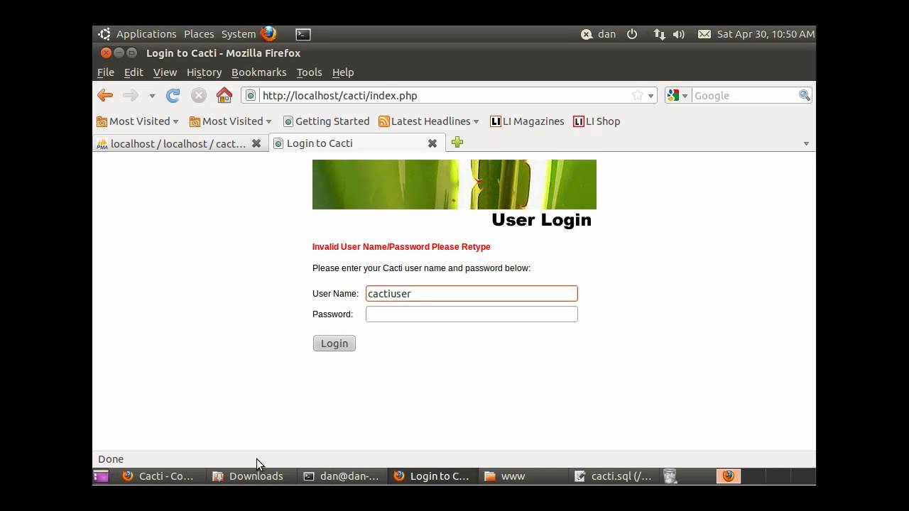 How to manually install Cacti in Ubuntu - Part 3