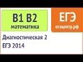 B1, B2 по математике, ЕГЭ 2014, диагностическая 2 (12.12). Вариант 1, Запад без логарифмов