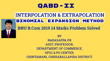 #2019_QP #Binomial_Expansion_method  #Interpolation_and_Extrapolation #14 marks_problem_solved
