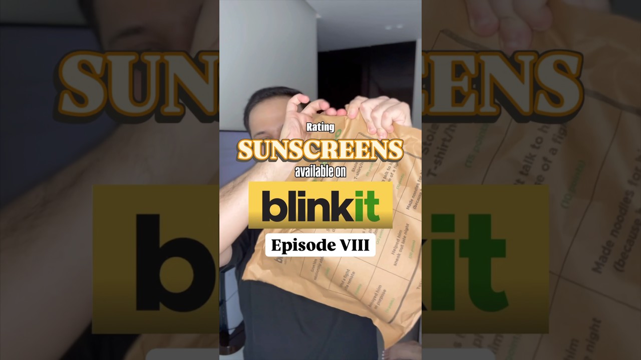 Reviewing Sunscreens available on BlinkIt | Episode 8. 