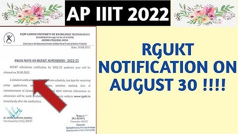 ap iiit 2022 notification latest update | Ap Rgukt |@dugoutyourbrain
