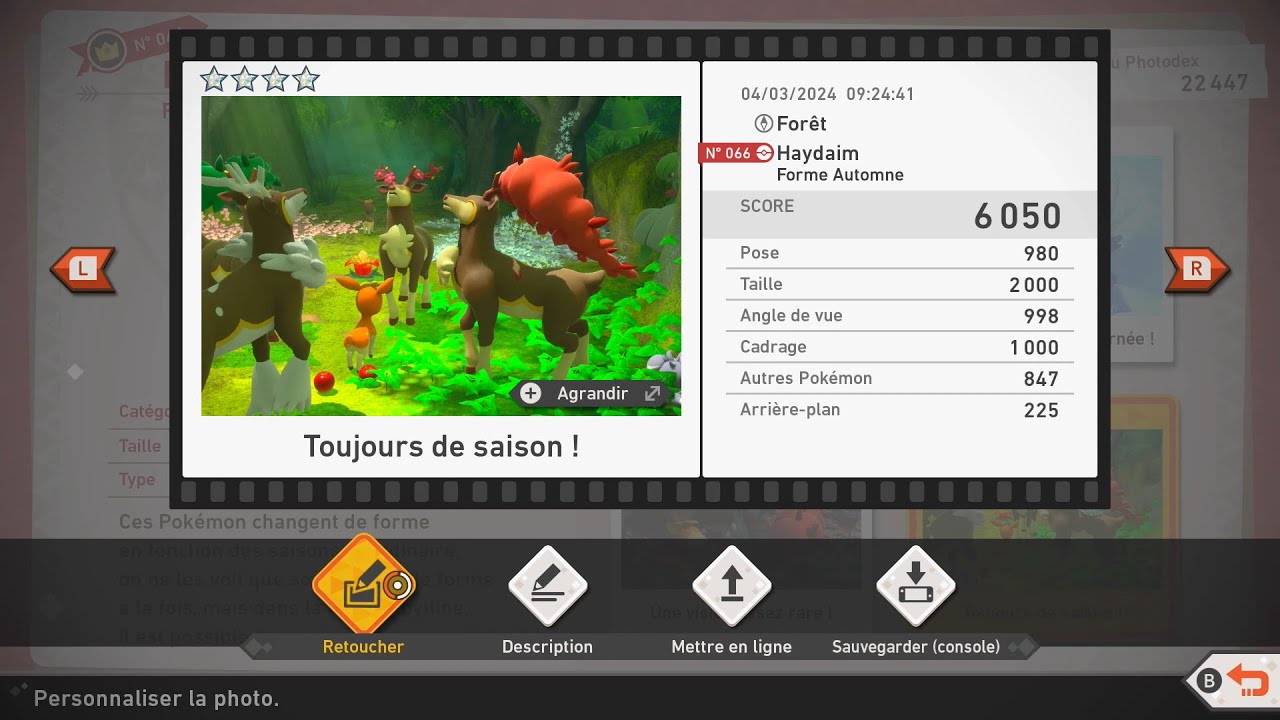 Sawsbuck 4☆ 6050 - New Pokémon Snap