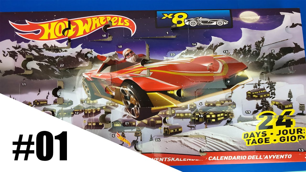 HOT WHEELS Adventskalender 2014 + TÜRCHEN 1 Unboxing