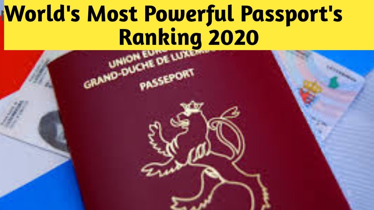 World's most powerful passports ranking 2020 YouTube