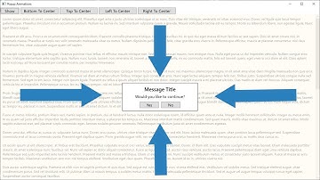 Popup Dialog Animations using C# and XAML (From Scratch)