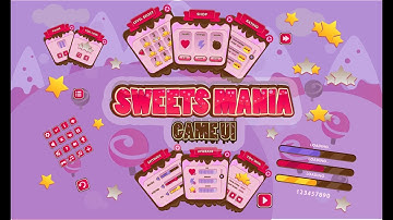 My Game UI/UX Design Assets Presentation In Adobe Illustrator Sweet Game UI Taking Apart GUI Preview