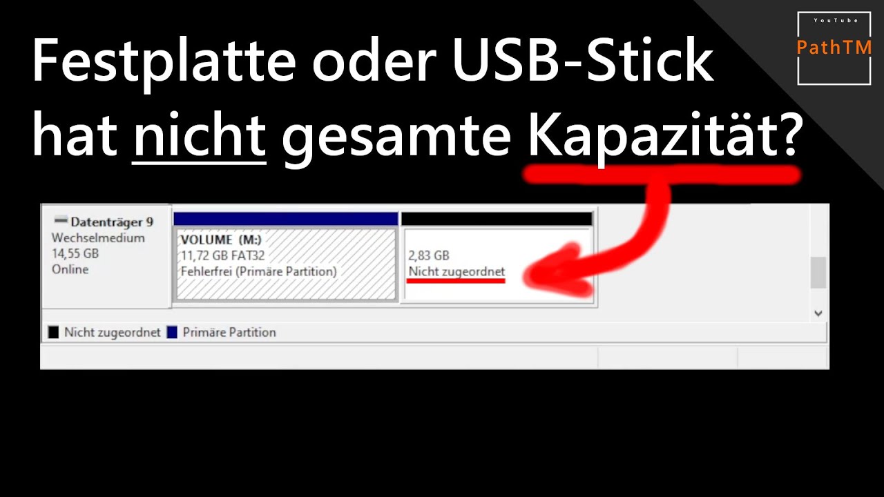 Festplatte hat auffällig wenig Kapazität? | PathTM