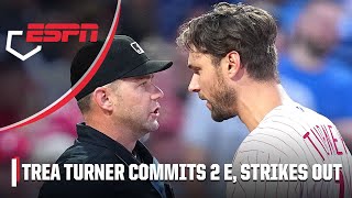 Trea Turner ejected after nightmare 5th inning | MLB on ESPN