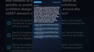 A company runs a web-based portal that provides users with global breaking... | AWS SAA-C03 #Shorts