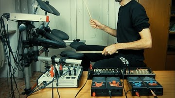 ROLLING FUNK JAM with YAMAHA DTXPRESS III / KORG VOLCA BEATS / KEYS and ZOOM G-B1on #jamuary2022