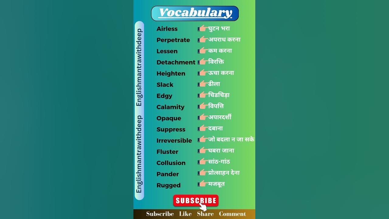 English To Hindi Meaning Daily Use English Words shorts youtubeshorts english-to-hindi-meaning-daily-use-english-words-shorts-youtubeshorts
