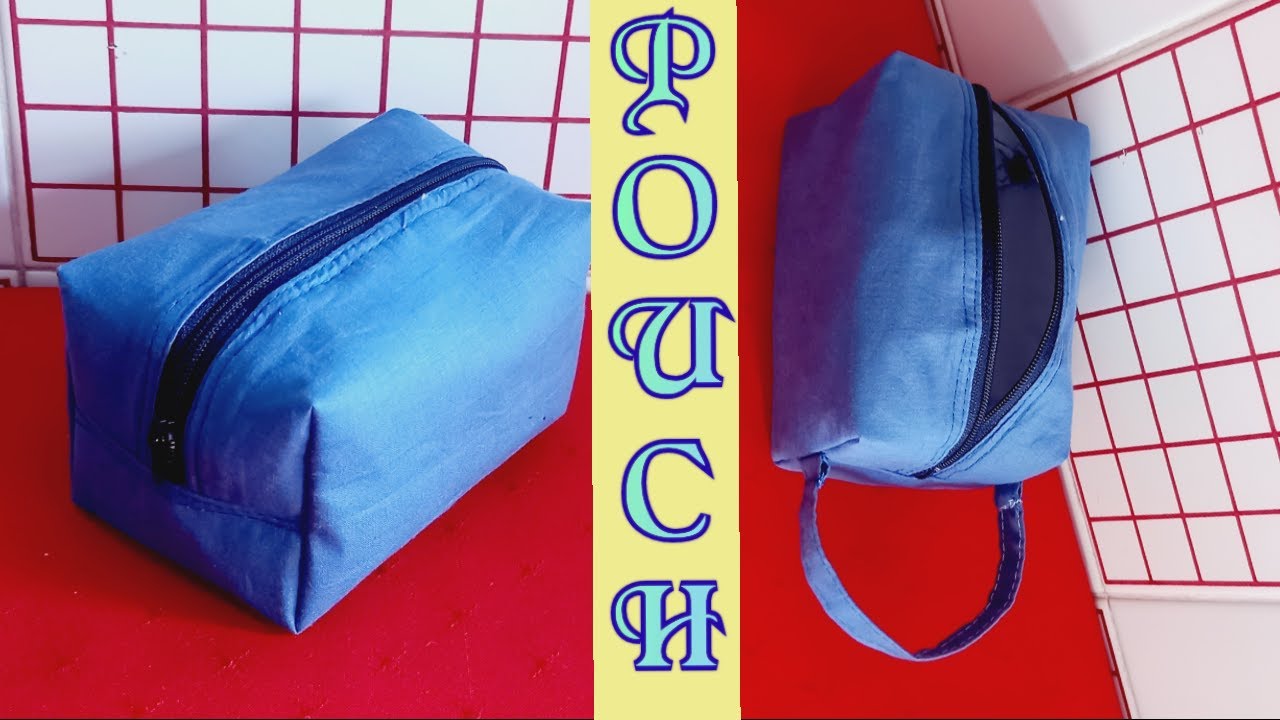 How to sew a box bag?Box pouch tutorial/Bag idea/Sewing easy cosmetic bag/Storage