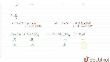 100mL of  0.1 M NaOH solution is titrated with 100mL of 0.5 M H_(2)SO_(4) solution. The pH of th...